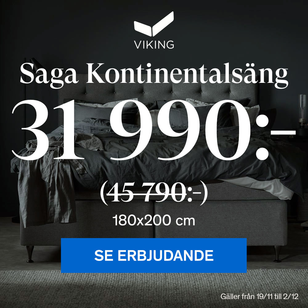 Saga Kontinentalsäng 31 990:-